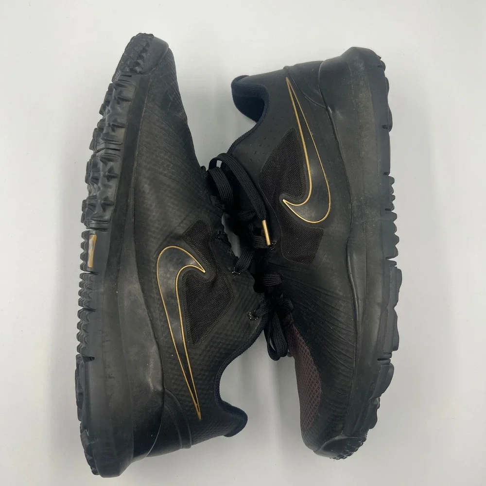 Nike Mens Tiger Woods TW 14 Limited Golf Shoes Size 13 Black and Gold 652627-002